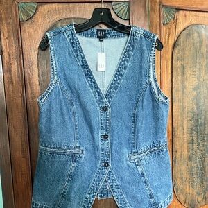 GAP Blue Denim Vest